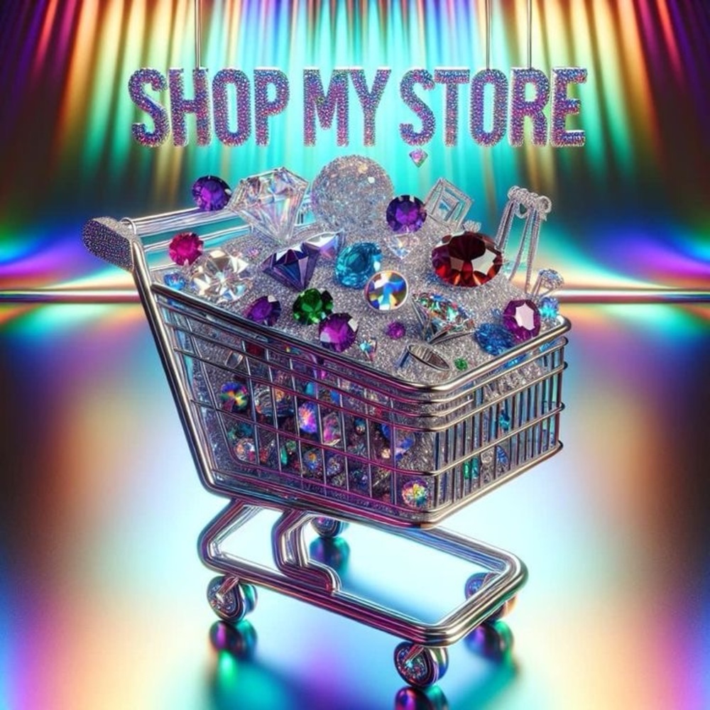 Decorative Shopping Cart Brooch with Multi-Color Crystal Embellishments